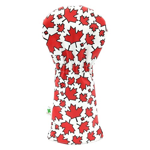 Foretra Canada Maple Leaves Pattern Golf headcovers Novelty Funny Golf Club Covers for Men and Women for Golf Clubs Driver Wood Hybrid Putter Blade Mallet (Driver)