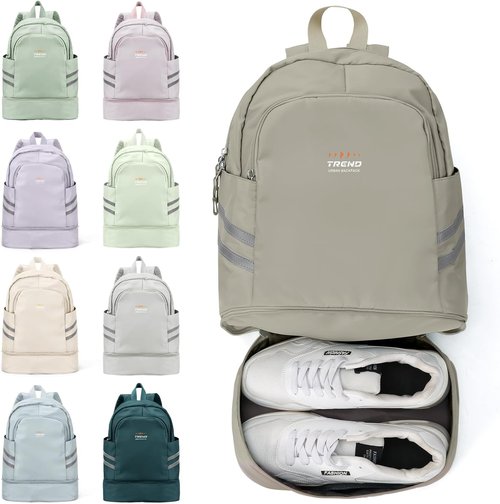 Coofay Gym Backpack - Waterproof Travel Bag with Shoe Compartment | Lightweight Sports Backpack for Women