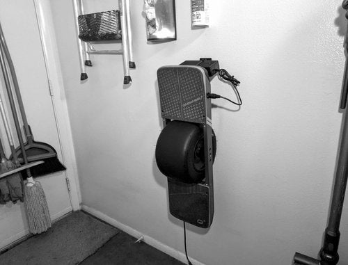 DIYE Onewheel Charging Station | Wall Mount One Wheel Hanger | Onewheel Accessories Compatible with Onewheel V1, and XR | Vertical Stand Rack | 1/8 Steel | Powder Coated | Black