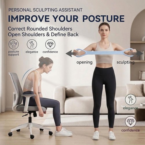 Lexi Figure 8 Resistance Band - 20-25 Lb with Handles for Effective Arm, Back, Chest & Shoulder Workouts