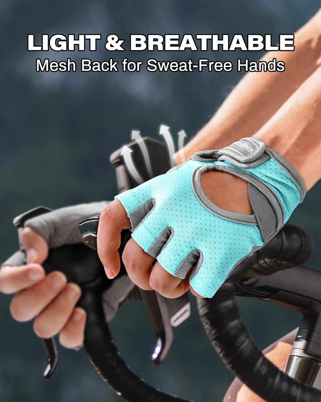 VINSGUIR Workout Gloves - Breathable Weight Lifting Gloves for Gym & Fitness | Excellent Grip & Cushion Pads