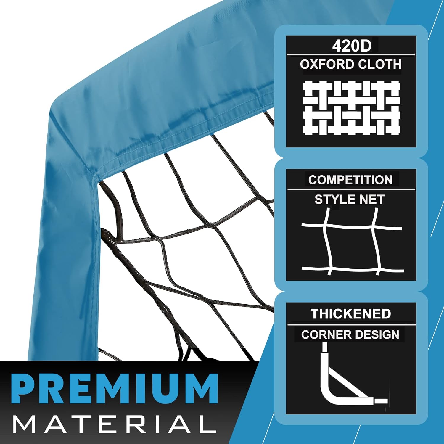 RUNBOW Kids Soccer Goal - 6x4 FT Portable Folding Net with Carry Bag for Indoor/Outdoor Training