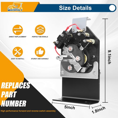 MIXOPOLY Golf Cart Forward and Reverse Switch Assembly Fits EZGO TXT 1994-Up Electric Models,OEM # 70578-G01 70578G01