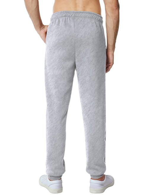 Asrlivp Mens Sweatpants with Pockets Lightweight Gym Drawstring Fleece Joggers Casual Elastic Waist Workout Pants(M,Grey)