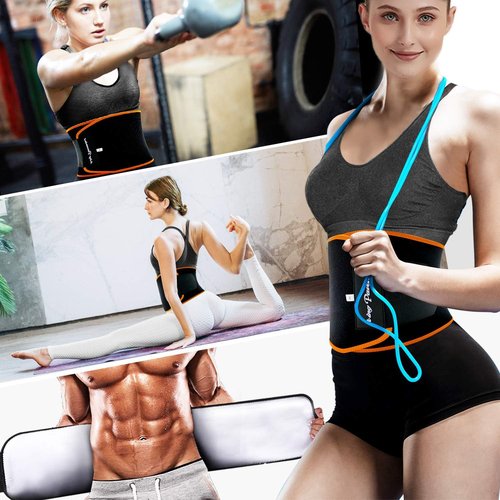 KingPavonini Waist Trimmer - Premium Sweat Belt for Men & Women | Plus Size, Upgraded Design