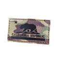 Infrared IR California Republic State Flag 3.5x2 IFF Tactical Morale Touch Fastener Patch (Multicam)
