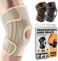Dr. Brace Elite Knee Brace - Side Stabilizers & Patella Gel Pads for Maximum Pain Relief | Unisex Size Guide Available