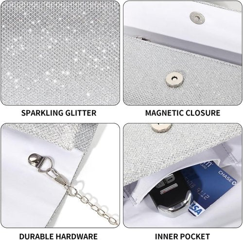 LovyoCoCo Evening Clutch Bag - Sparkling Handbag for Women | Perfect for Parties & Weddings