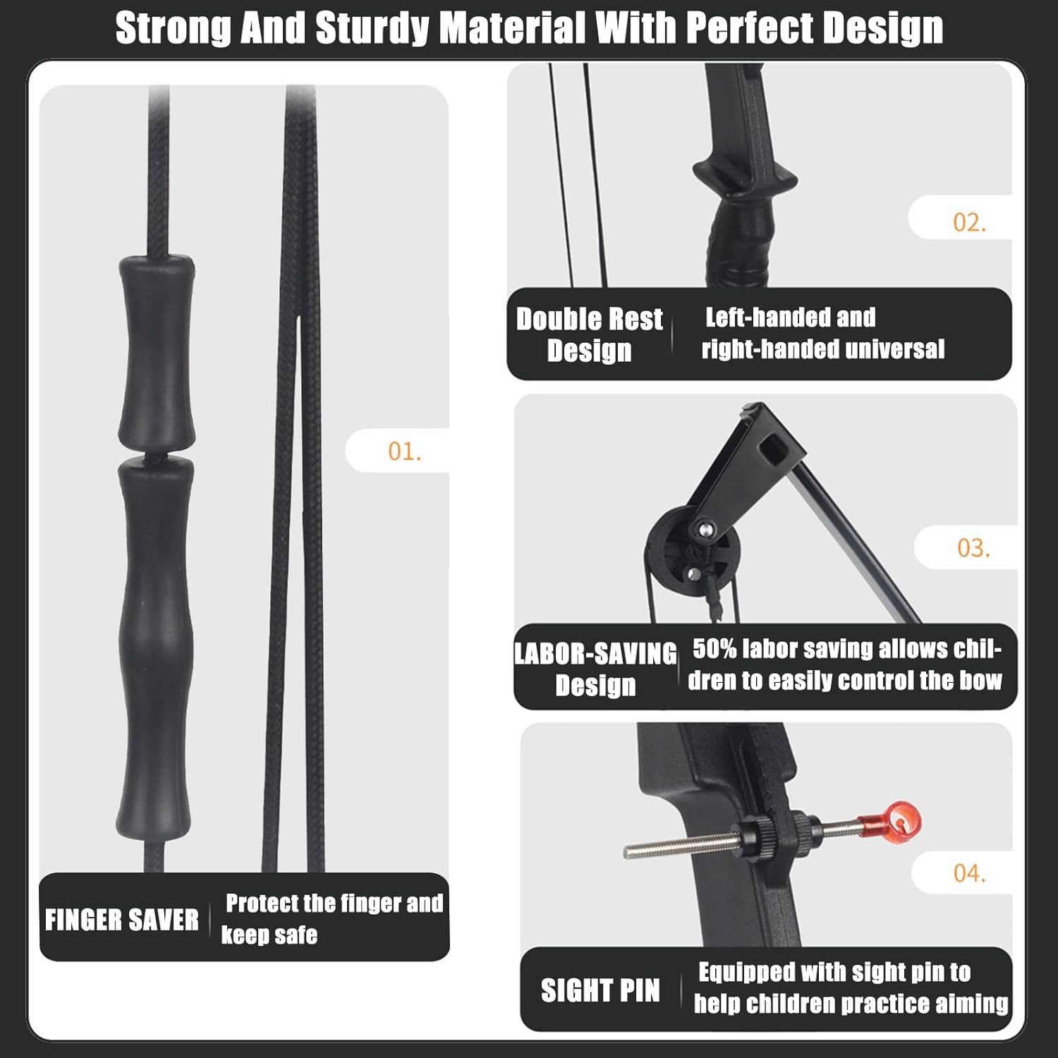 SOPOGER Compound Bow and Arrow Set - Beginner Archery Kit for Youth & Teens | 15-18 LB Draw Weight, 8 Arrows, Target Paper & Arm Guard