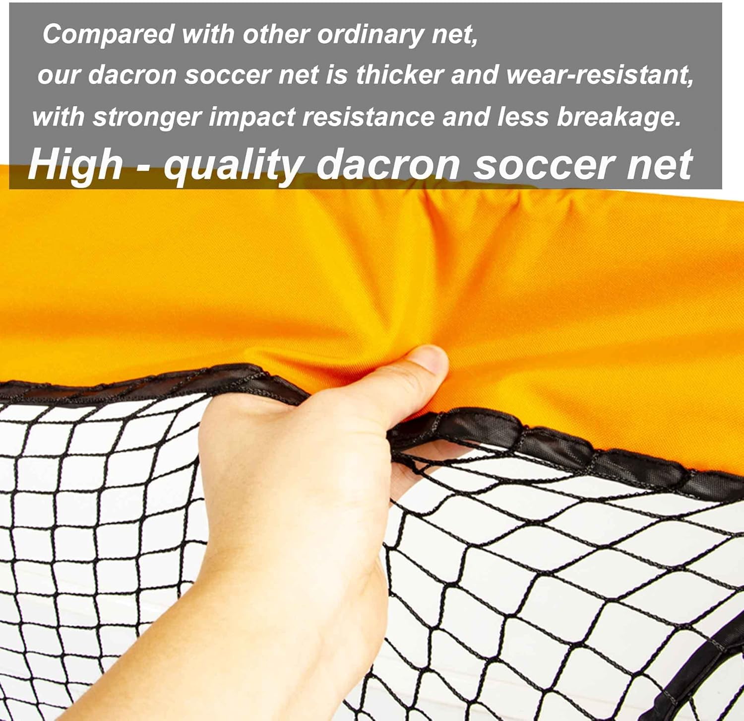 Poray Portable Soccer Goal - Pop Up Net for Kids & Adults | Durable 210D Oxford Fabric & Extra Stakes