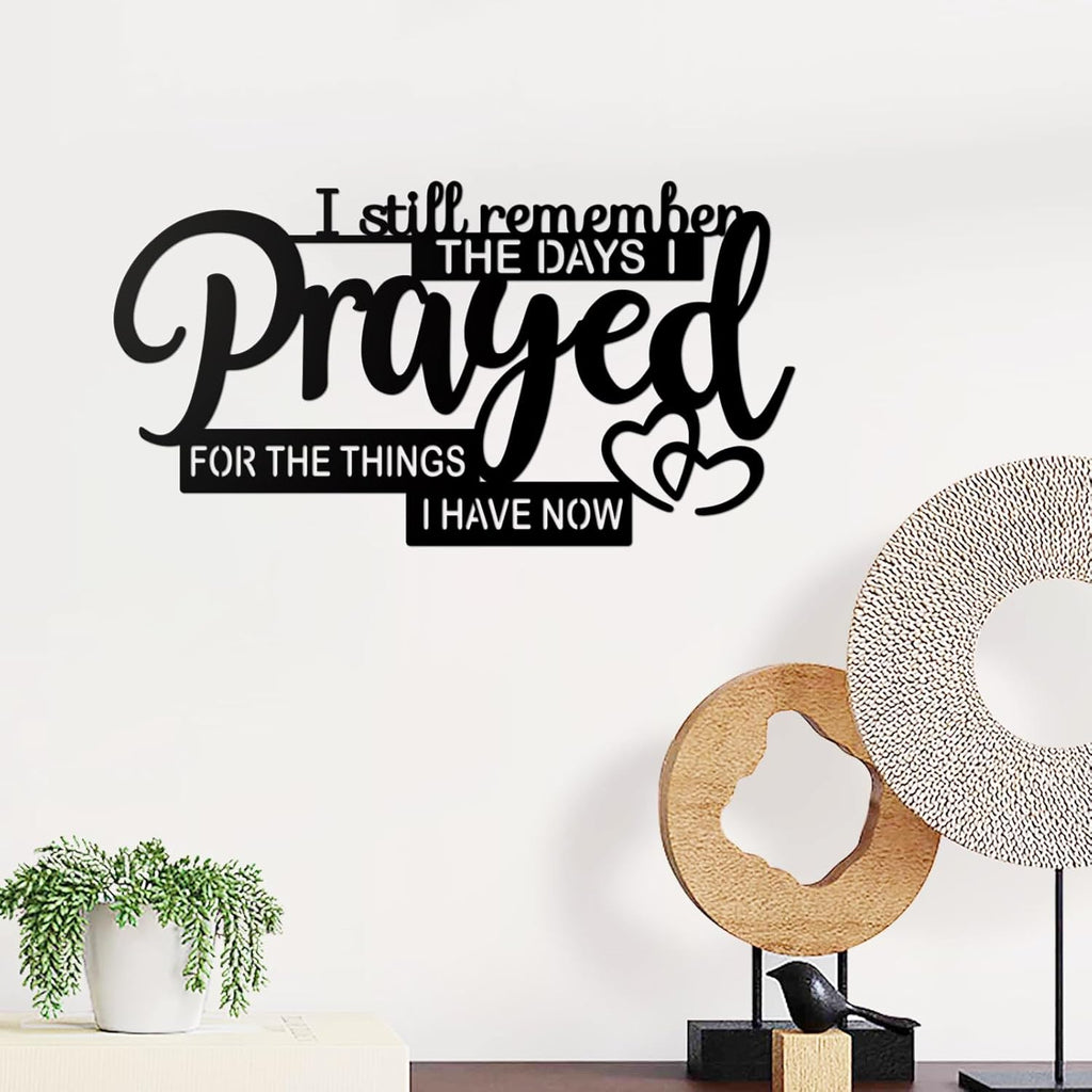 Resama Inspirational Bible Verse Wall Decor - Rustic Metal Plaque for Christian Living Room | 15.7x8.4 Inches