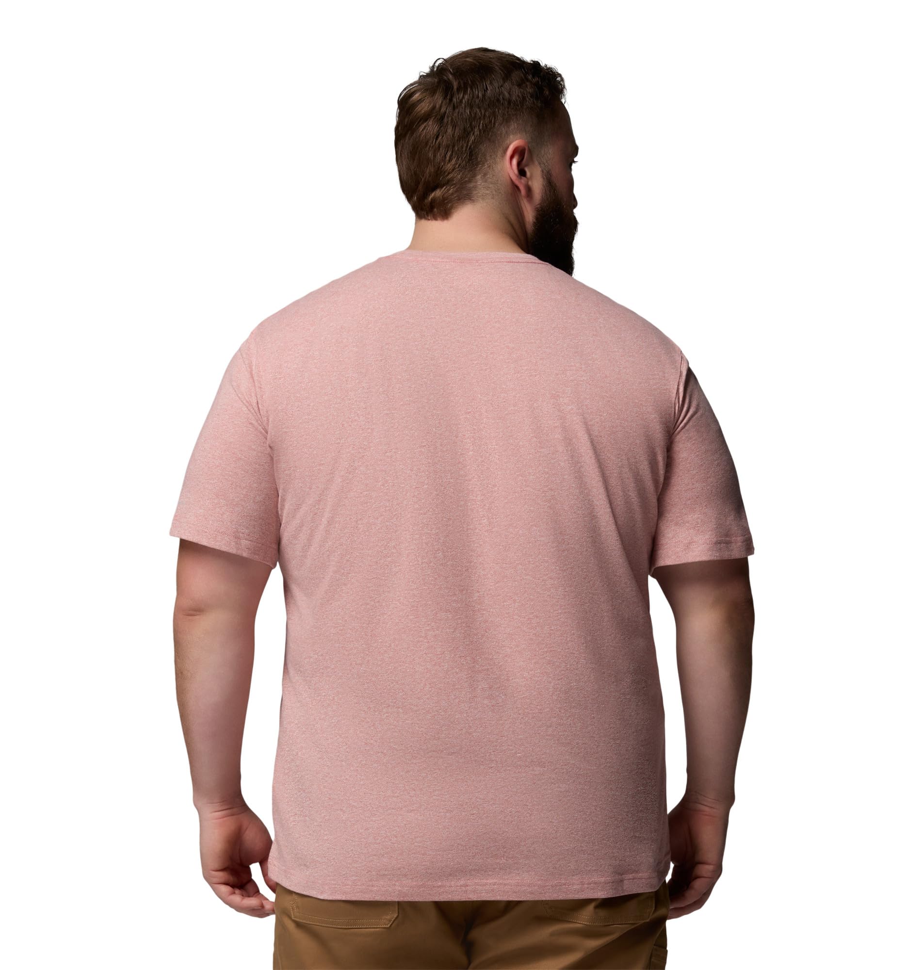 Columbia Men's Thistletown Hills Short Sleeve T-Shirt, Washed Red/Heather, 4X Tall