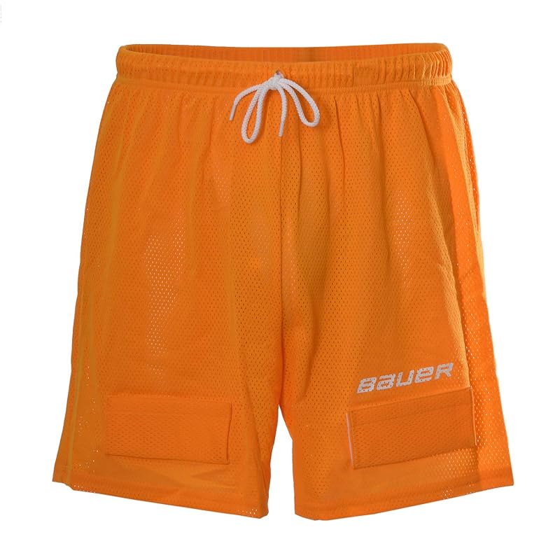 Bauer Core Mesh Jock Shorts with Cup – Orange, Large