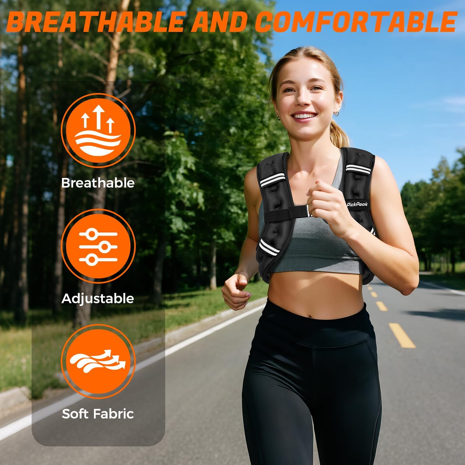 Skiennix Weighted Vest - Adjustable Strength Training Vest for Men & Women | 5lb to 30lb Options