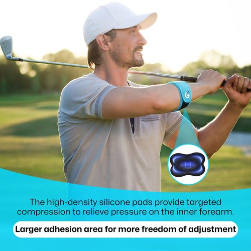 Gviipk 2026 Elbow Brace for Tendonitis and Tennis Elbow for Women Men, Breathable Tennis Elbow Strap with Compression Pad for Pain Relief, Adjustable Forearm Brace with Pressure Warning Design - 1Pack