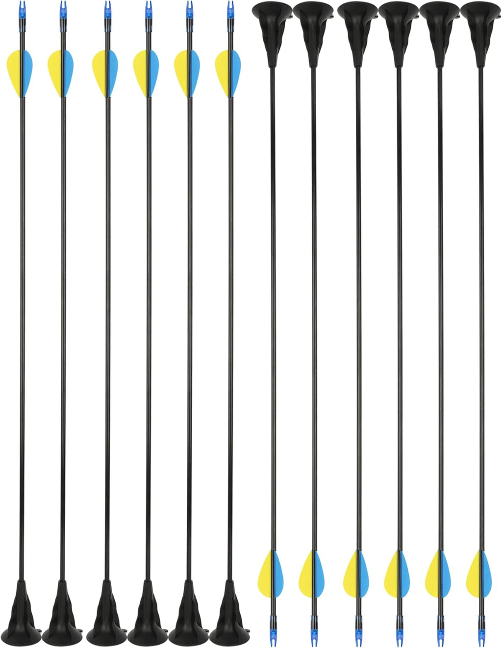 Skiennix 29-Inch Fiberglass Suction Cup Arrows - Safe Outdoor Target Sports Game Arrows