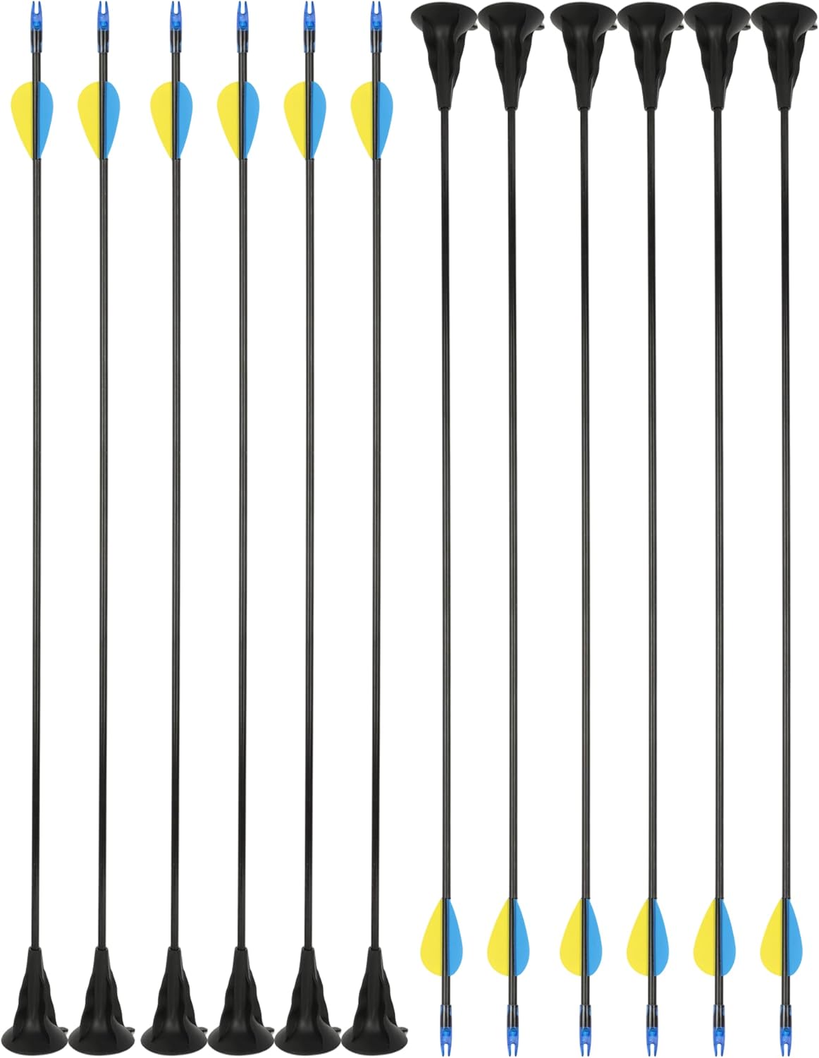 Skiennix 29-Inch Fiberglass Suction Cup Arrows - Safe Outdoor Target Sports Game Arrows