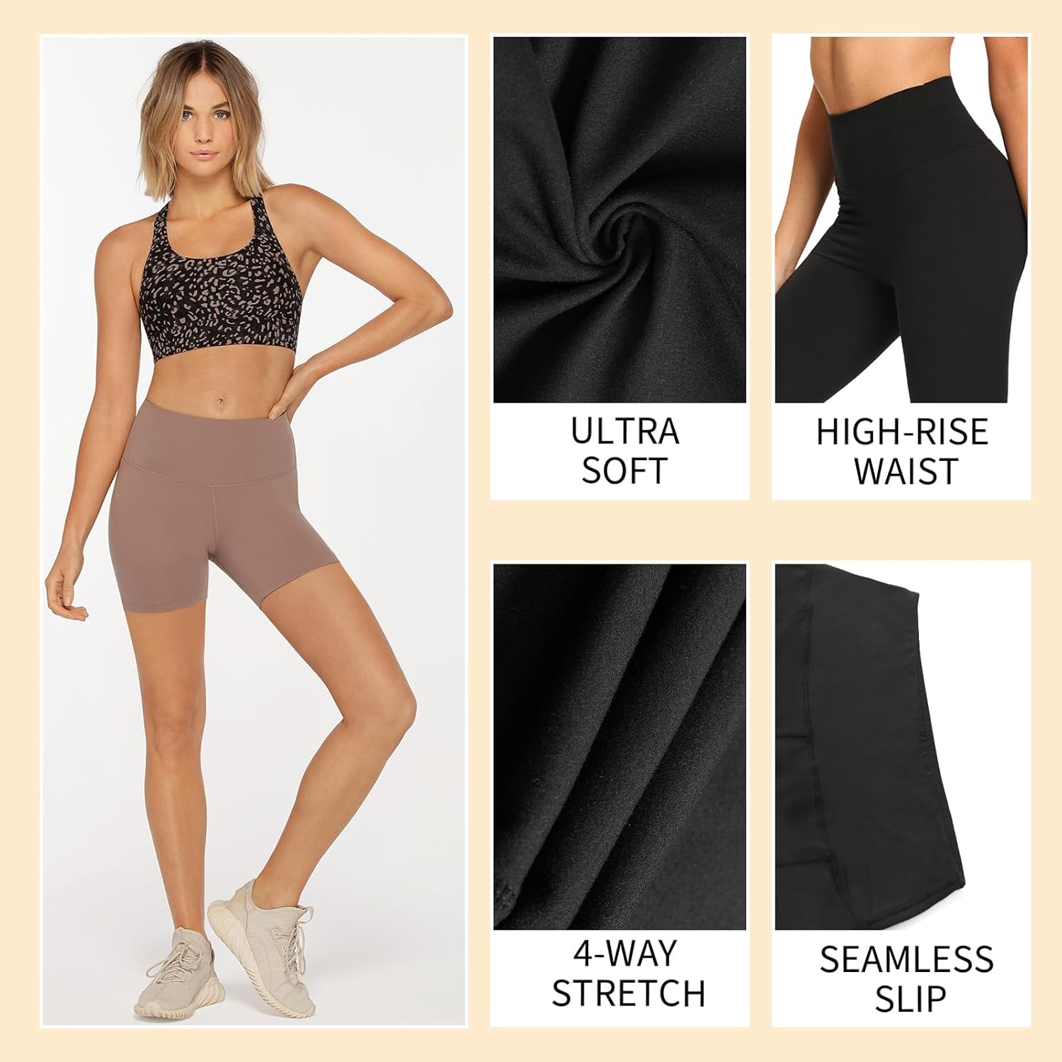 TNNZEET Biker Shorts for Women - High Waisted Tummy Control Spandex | 5''/8''/3'' Workout & Yoga
