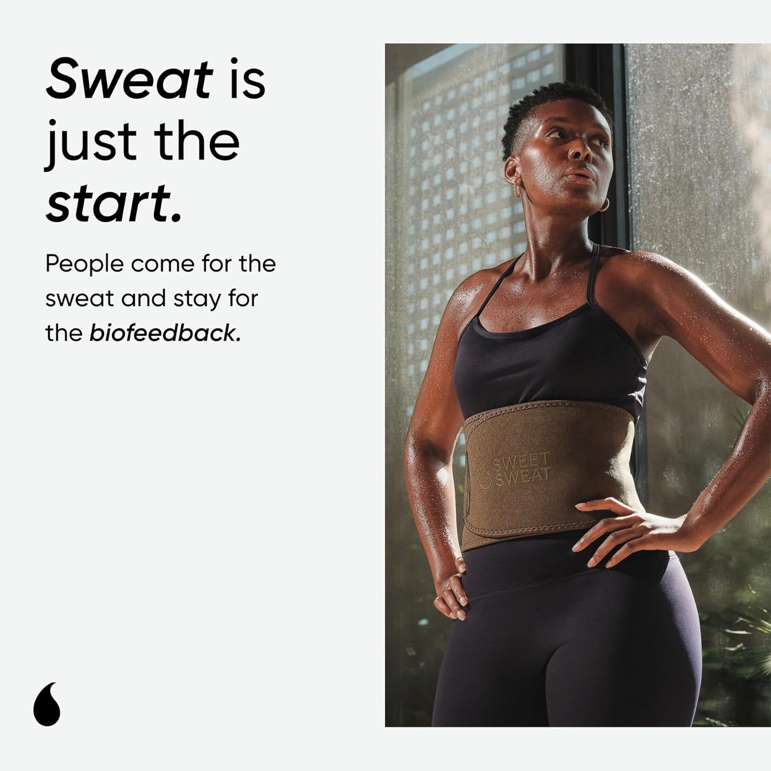 Sports Research Sweet Sweat Waist Trimmer - Premium Sweat-Enhancing Fitness Band for All Sizes