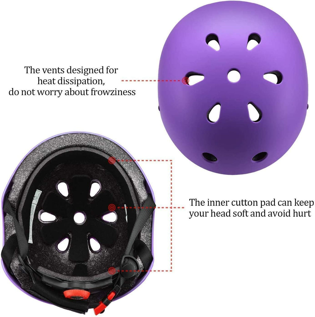 Skiennix Adjustable Toddler Bike Helmet - Color Gradient Design for Ages 2-14 | Multi-Sport Safety Gear