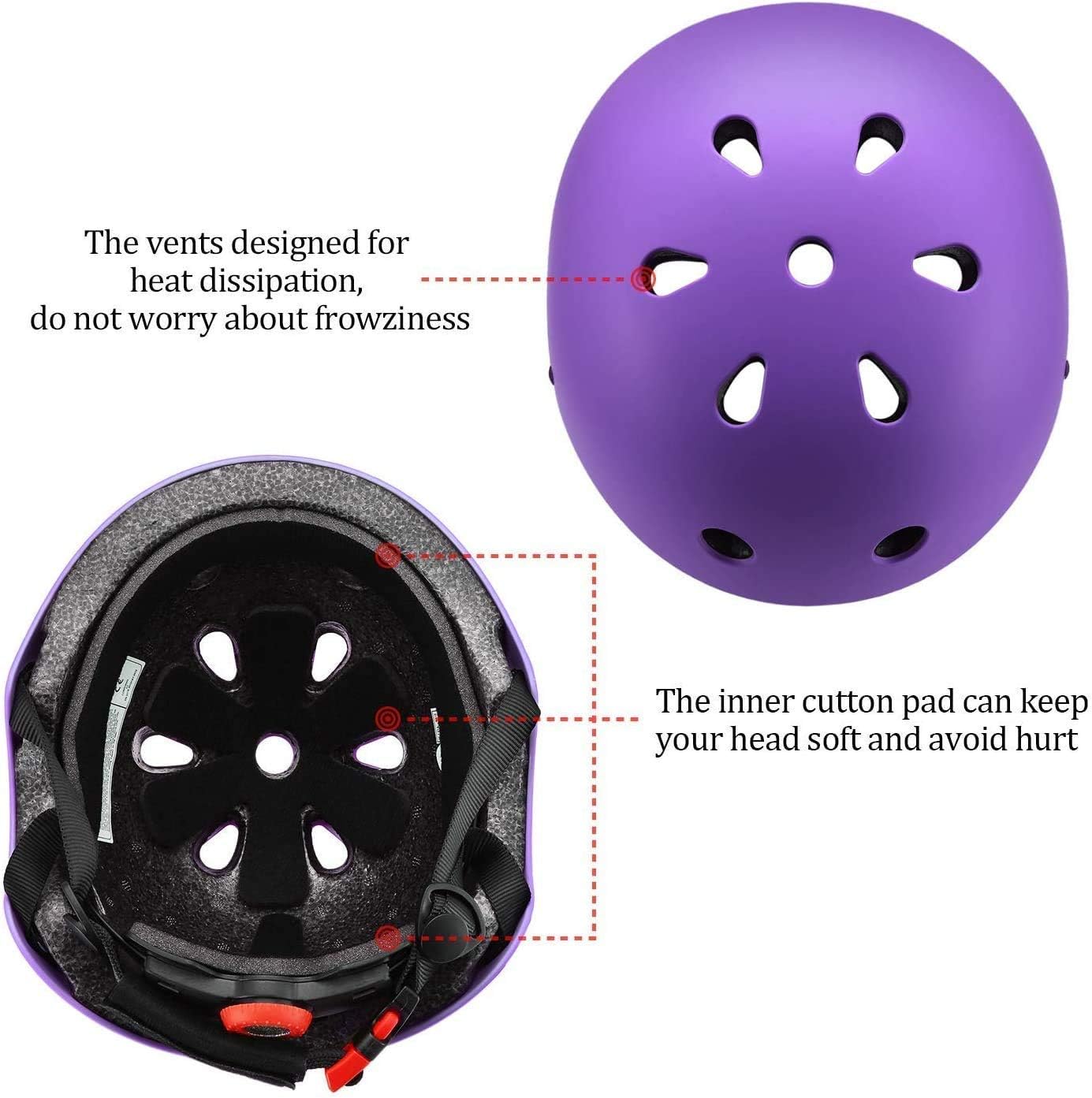 Skiennix Adjustable Toddler Bike Helmet - Color Gradient Design for Ages 2-14 | Multi-Sport Safety Gear