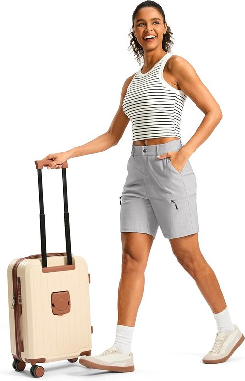 G Gradual Women's Hiking Cargo Shorts - Quick Dry Lightweight Summer Travel Shorts with Pockets