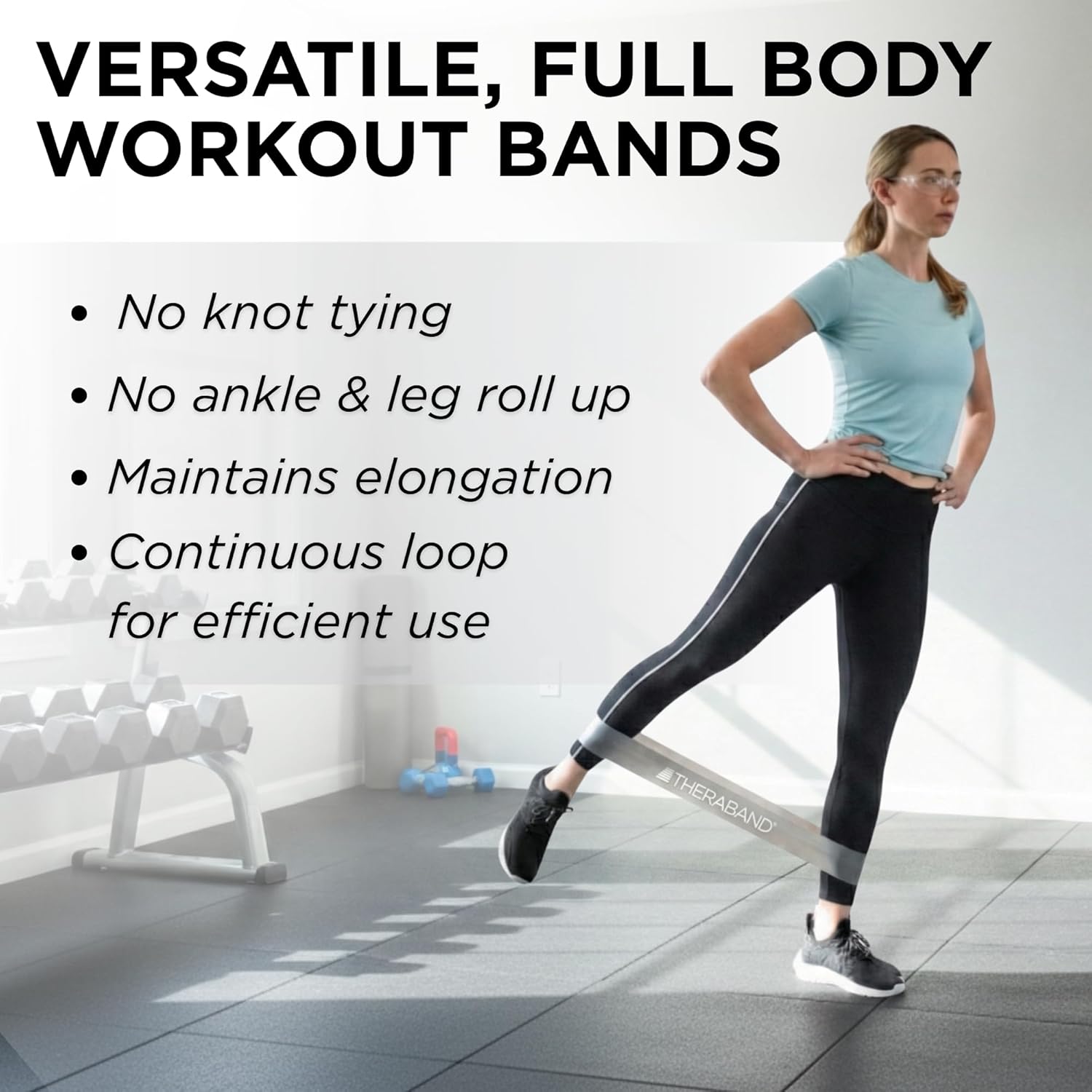 TheraBand Resistance Band Loop Set - Versatile Exercise Bands for Strength Training | 5 Sizes Available