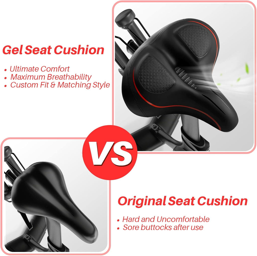 Peloton | Oversized Bike Seat Cushion - Comfort Saddle Replacement for Men & Women | Compatible with Peloton, Road & Exercise Bikes