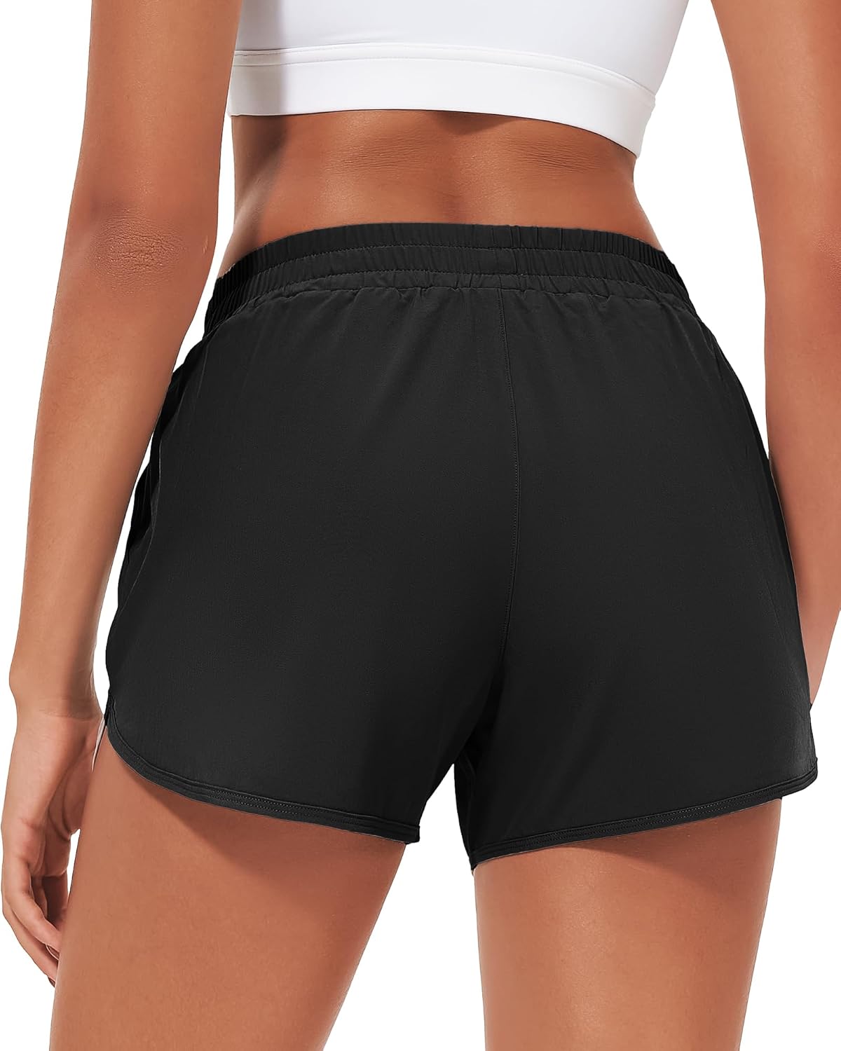 Stelle Women's Running Shorts - High Waisted, Quick Dry Athletic Shorts with Pockets | 3" Mesh Liner