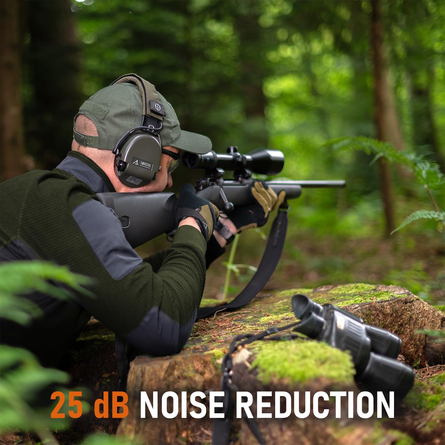 Sordin ACE Schakal Electronic Hearing Protectors - Premium Noise Cancellation for Hunting & Shooting