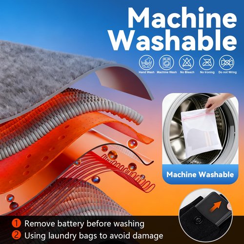 Anycash Heated Socks for Men & Women - 5000mAh Rechargeable Heated Sock, Electric Heated Socks with 4 Heating Levels, Machine Washable for Hunting, Camping, Hiking, Cycling, Outdoor Work