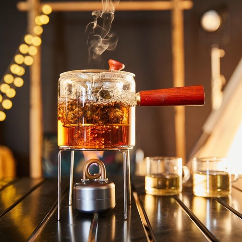 Gexdes Mini Alcohol Stove – Jetfire, Heat - Resistant Rubber Grip & Leak - Proof Design | Compact, Windproof & Effortless to Operate – Ideal for Camping, Emergency Preparedness & Outdoor Adventures