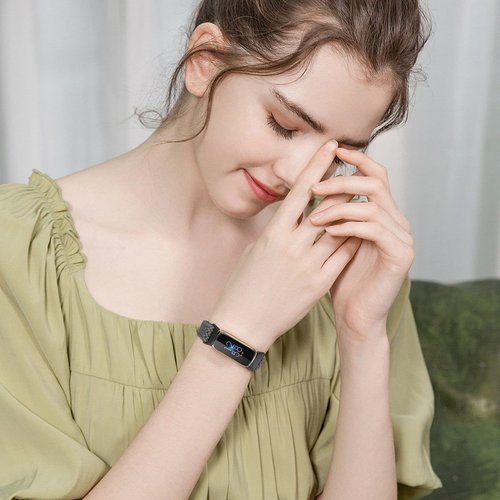 VNDAPT 3 Pack Elastic Braided Bands Compatible with Fitbit Luxe Band Women Men, Adjustable Nylon Straps Stretchy Replacement Wristband for Fitbit Luxe/Luxe Special Edition Fitness Tracker