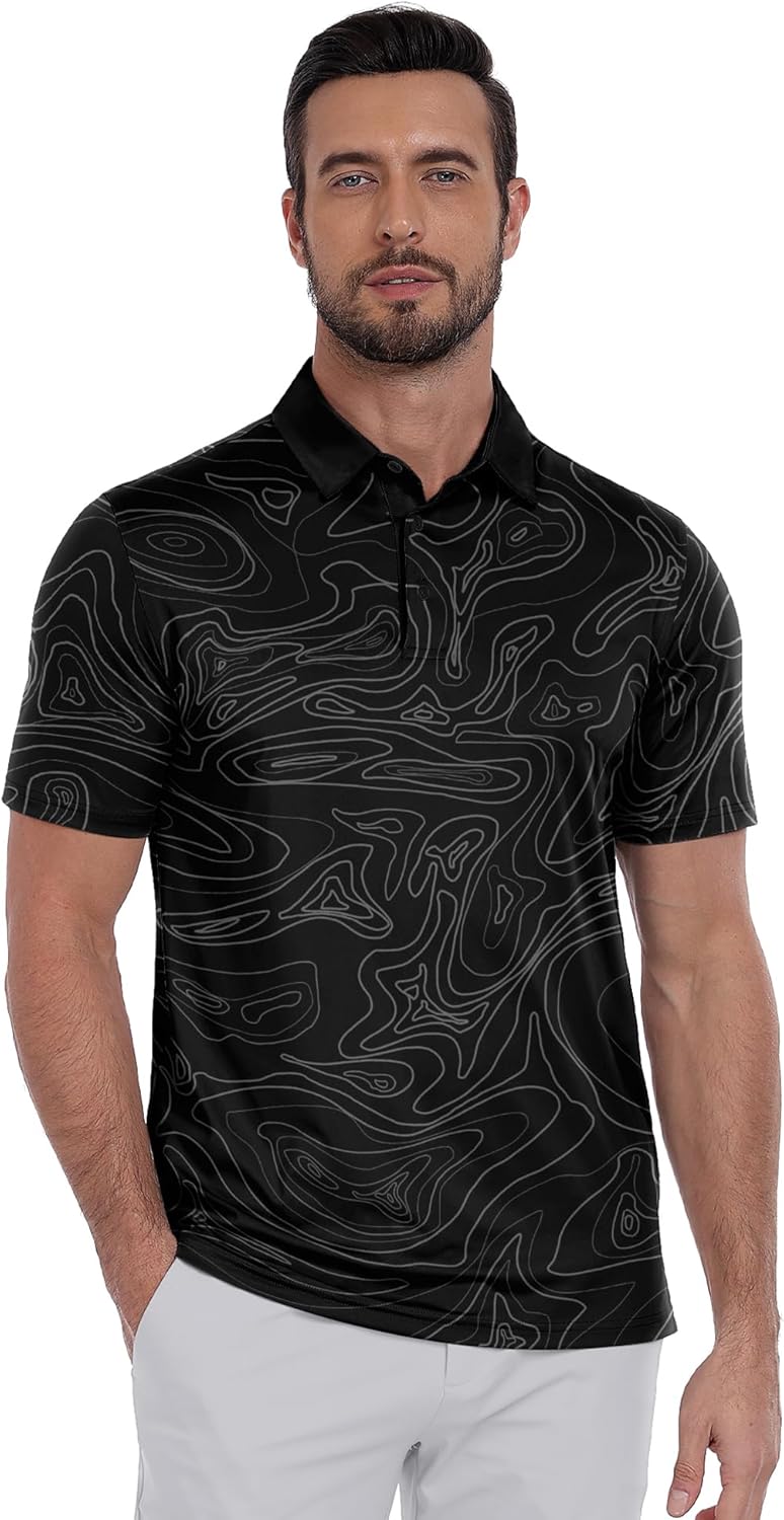 ZITY Men's Golf Polo Shirt - Short Sleeve Moisture-Wicking Performance Top | Casual & Golf Wear