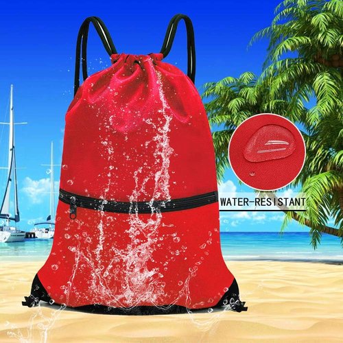 HOLYLUCK Drawstring Backpack - Lightweight Sport Gym Sackpack for Easy Carrying & Storage