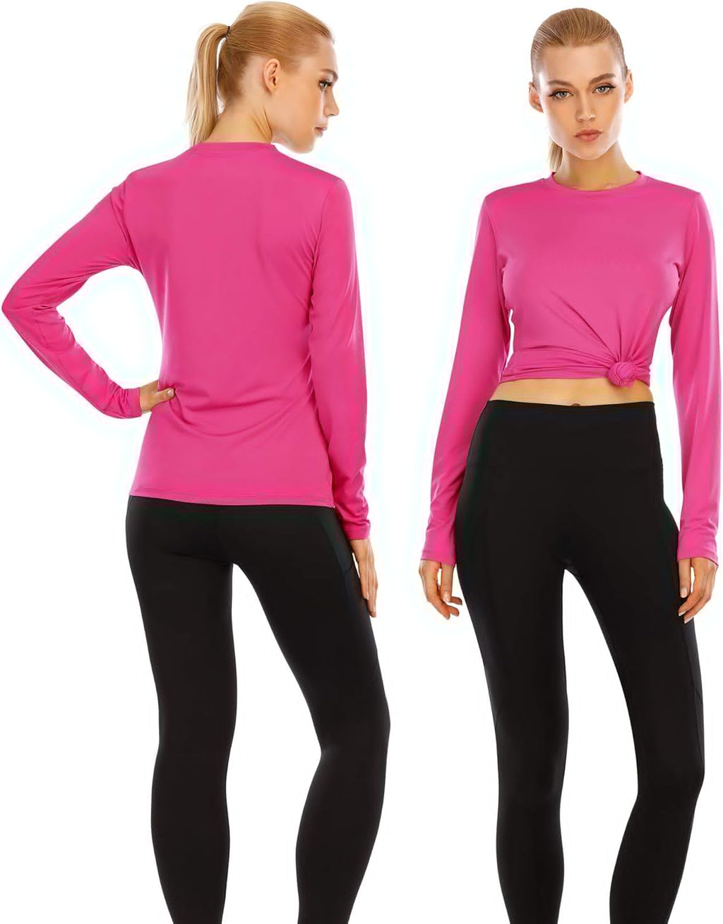Isnowood Women's UPF 50+ Sun Protection Long Sleeve Rash Guard | Athletic Swim Shirt for Hiking & Running