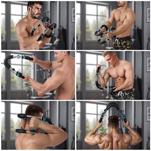 Twister Arm Exerciser 60-110lb Home Fitness Equipment Men's Strength Training Adjustable Spring Exercise Bar Chest Workout Equipment（Suitable for Stronger Men）