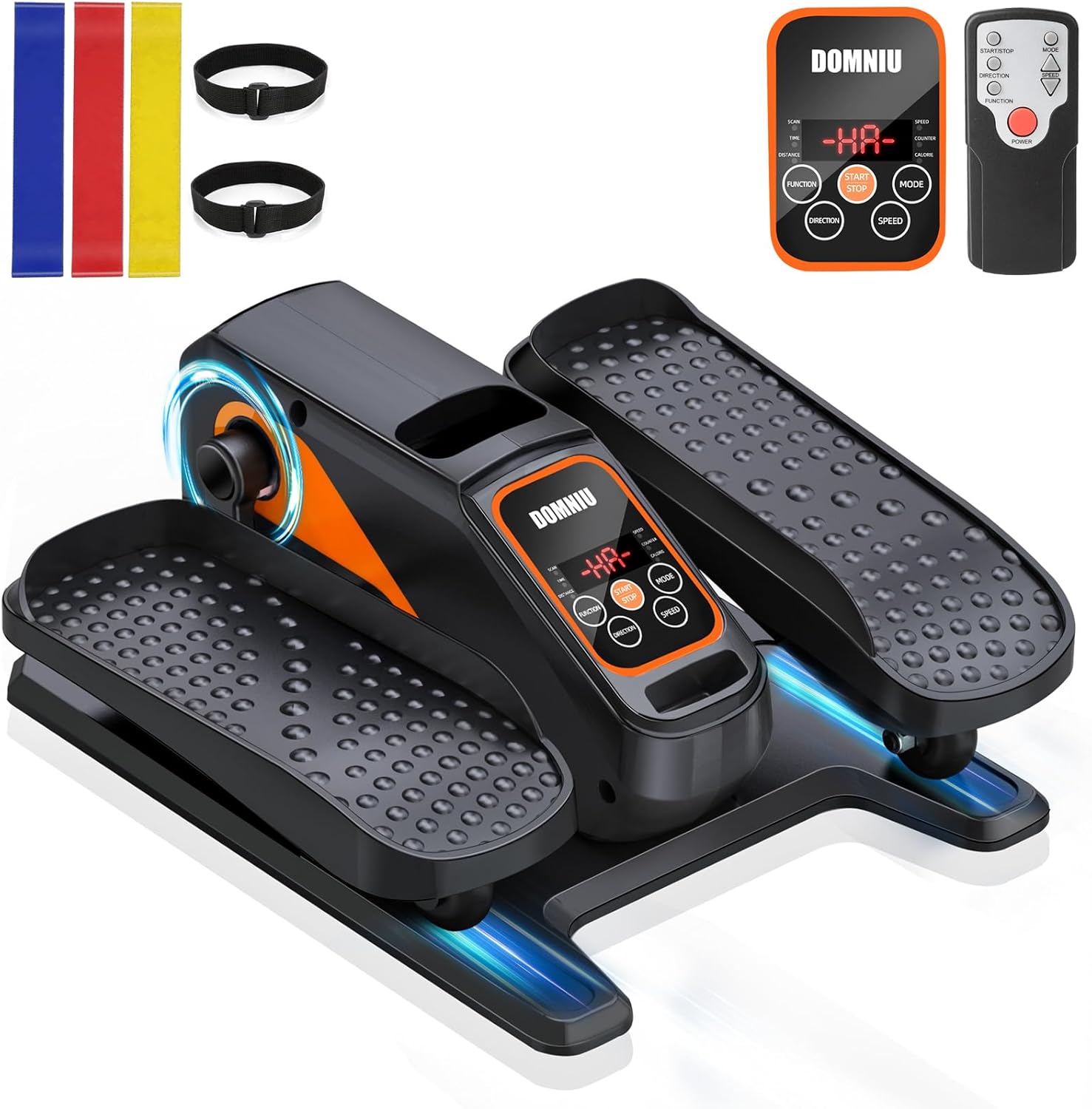 Under Desk Elliptical Machine by As Seen on TV - Quiet, Portable Exerciser with 15 Speeds & Remote Control