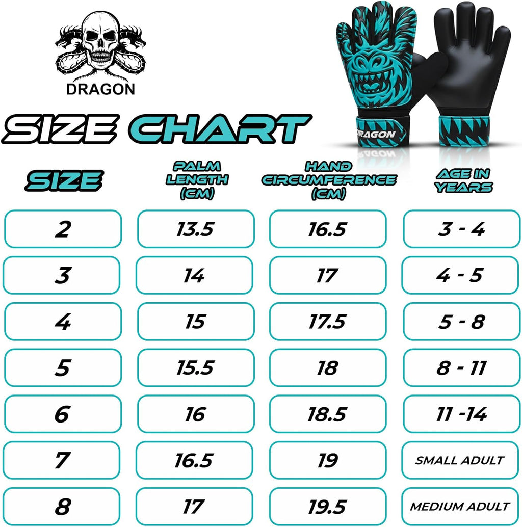 Skiennix Kids Soccer Goalie Gloves - Durable Youth Goalkeeper Gloves with Strong Grip & Comfort