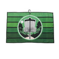 Disc Golf Towel - Highly Absorbent Quick Dry Microfiber with Grommet and Clip for Disc Golf Bags and Carts. 15x23 inches (Green)