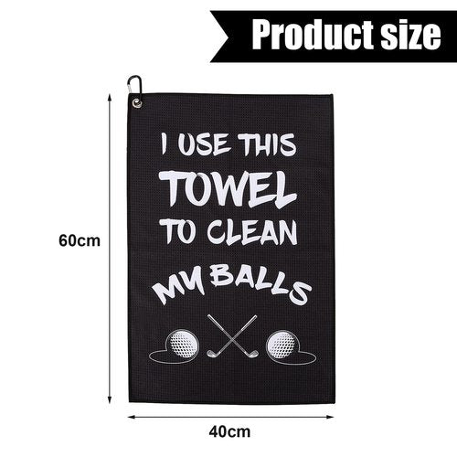 Golf Towel,Printed Funny Golf Towels Microfiber Golf Towels for Golf Bags with Clip Golf Accessories Golf Gifts for Men Golfers Husband Boyfriend Dad Birthday Gifts for Golf Fan,Golf Lover Gift