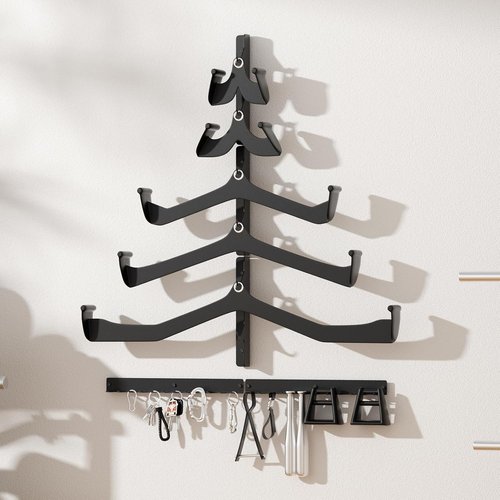 Lat Pull Down Bar Storage Rack by [Brand Name] - Wall-Mounted Gym Organizer for Attachments | Home Fitness Solution