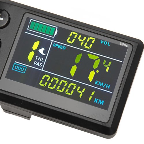 Electric Bike LCD Display Meter, ABS S866 Electric Bike Scooter Color Screen Display Control Panel for Electric Scooter Ebikes Lithium Modification Accessories