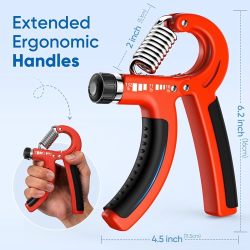 FitBeast Grip Strength Trainer - Adjustable Hand Grip Strengthener for Rehab & Training | 10-132 lbs Resistance