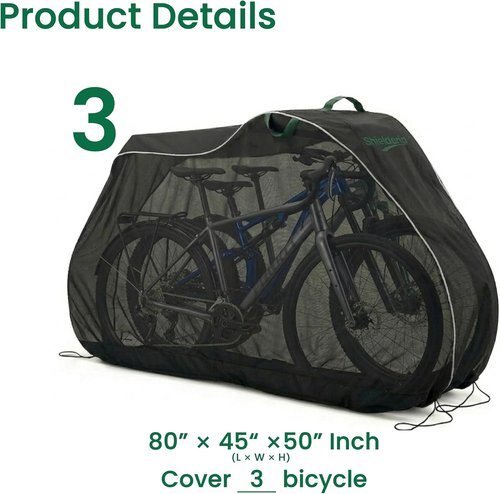 Bike Cover for Transport | Skiennix 600D Heavy Duty Waterproof Oxford Cloth for 3 Bikes - SUV, Truck, RV