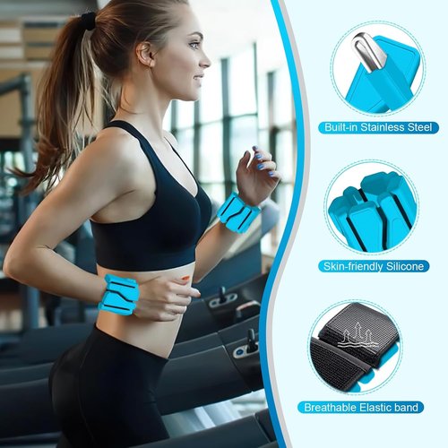 ADLIFE Adjustable Wrist And Ankle Weights - 2 Lbs Set for Home Gym, Yoga, Pilates, Running | Unisex