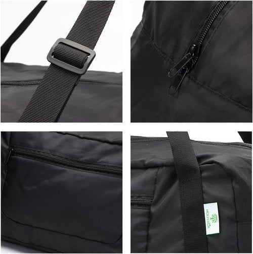 HOLYLUCK Foldable Travel Duffel Bag - Versatile Gym Luggage for Men & Women | Black, One Size
