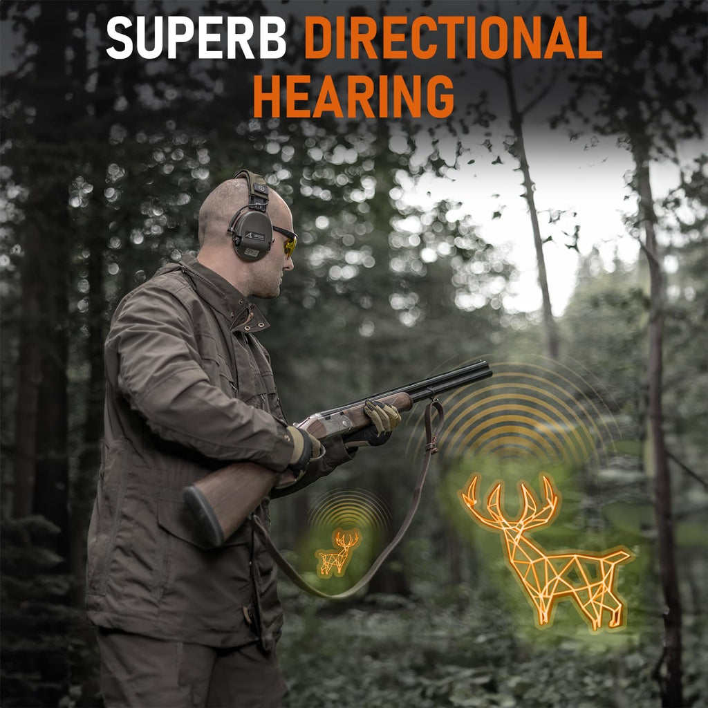 Sordin ACE Schakal Electronic Hearing Protectors - Premium Noise Cancellation for Hunting & Shooting
