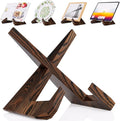 Cookbook Stand by Rustic Brown | Kitchen Counter Holder for Echo Show 15 & 21, iPad, Recipes
