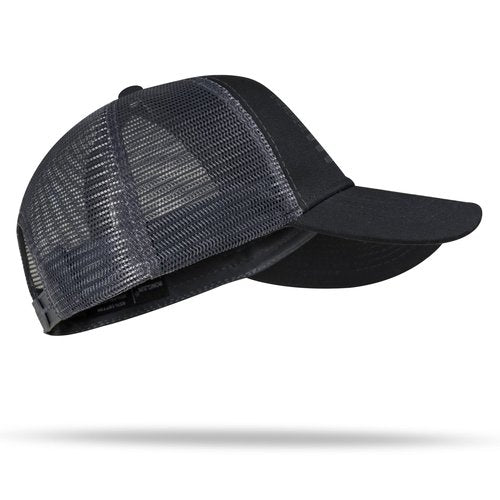 American Flag Trucker Hat - Snapback Hat, Baseball Cap for Men Women - Breathable Mesh Side, Adjustable Fit - for Casual Wear Black/Dark Gray